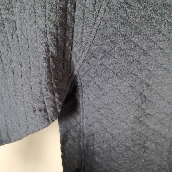 Eddie Bauer Mens Quilted 1/4 Snap Lightweight‎ Pullover Jacket Charcoal Gray M - Picture 3 of 8